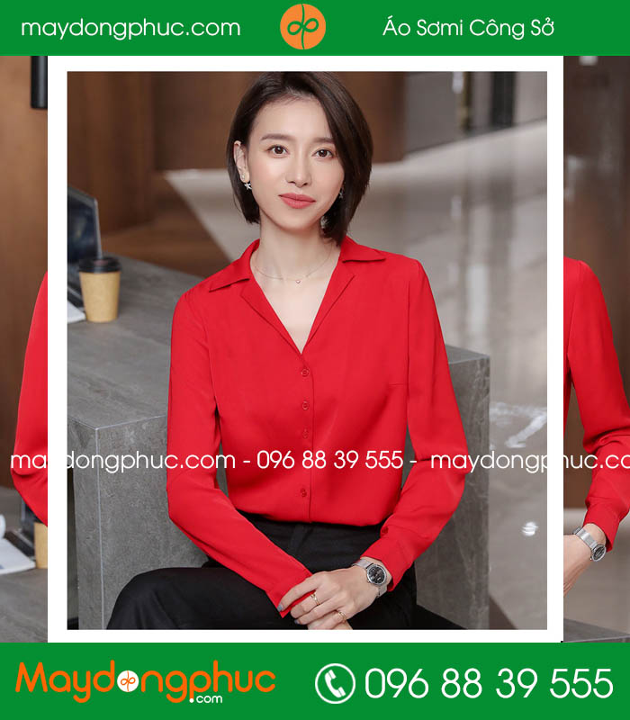 Đồng phục áo sơ mi màu đỏ